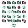 English alphabet.