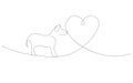 Puppy beagle dog love concept, vector illustration
