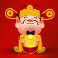 2020 Chinese new year auspicious alphabet of Chinese and ancient Chinese coins, symbols of wealth