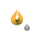 Flame Logo. fire flame logo, modern flames  logotype symbol Royalty Free Stock Photo