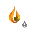 Flame Logo. fire flame logo, modern flames  logotype symbol Royalty Free Stock Photo