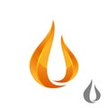 Flame Logo. fire flame logo, modern flames  logotype symbol Royalty Free Stock Photo