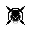 Abstract skull gladiator warrior vector logo icon.