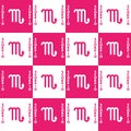 Illustration vector graphic of Scorpio zodiac in pattern. Royalty Free Stock Photo
