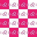Illustration vector graphic of Leo zodiac in pattern Royalty Free Stock Photo