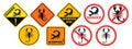Scorpion danger sign. Isolated scorpion on white background Royalty Free Stock Photo