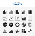 Collection of 20 chart icons