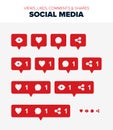 Social Media engagement icons