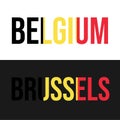 Belgium flag design. Nationality vector graphic illustration. Clip art world flag