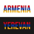 Armenia flag design. Nationality vector graphic illustration. Clip art world flag