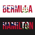 Bermuda flag design. Nationality vector graphic illustration. Clip art world flag