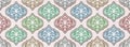 Vintage seamless damask pattern. Colorful Tile in Turkish style. Hand drawn floral background. Wallpaper in Victorian style. Islam