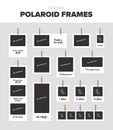 Collection of polaroid frames