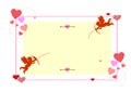 A background template with cute cupids for valentine Royalty Free Stock Photo
