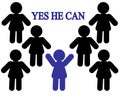Yes he can vector image