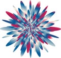 Multi coloured flower, illustration.  Logo pattern. Royalty Free Stock Photo
