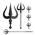 Trident vector icon symbol illustratuion Royalty Free Stock Photo