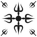 Trident vector icon symbol illustratuion. Royalty Free Stock Photo