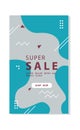 Super sale banner design template. End of season special offer banner. Vector poster illustration. Royalty Free Stock Photo