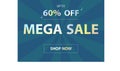 Sale banner of mega sale tempate design. Using colorful and simple writing. Royalty Free Stock Photo