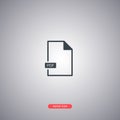 Pdf file icon isolated on gray background. Modern line style.