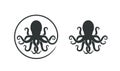 Octopus logo. Isolated octopus on white background Royalty Free Stock Photo