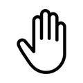 Hand icon on white background. Vector illustration