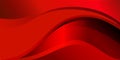Horizontal abstract glowing liquid gradient red wave vector background