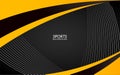 Modern Yeloow Sports Background with Lines and Shape Black Background