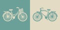 Vector vintage bicycles with retro design