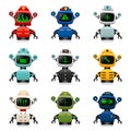 Vector cute robot professions set