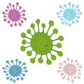 Vector colorful dangerous virus coronavirus