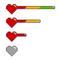 Vector pixel health heart bar Royalty Free Stock Photo