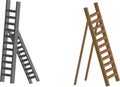 Ladder with Support Illustration Three Dimensional Royalty Free Stock Photo