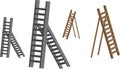 Ladder with Support Illustration Three Dimensional Royalty Free Stock Photo