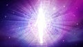 Spiritual energy power, violet flame power, DNA spiral, Universe fractals, portal Royalty Free Stock Photo