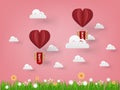 Illustration vector design concept of love and Valentine`s day Royalty Free Stock Photo