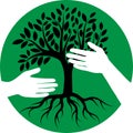 Save tree hands Royalty Free Stock Photo