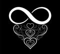 Infinity heart logo tattoo vector
