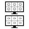 Multiple User Video Conferencing Meeting Icons and Graphics