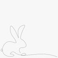 Easter bunny rabbit vector illustration Royalty Free Stock Photo