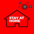 Stay at home stop corona virus covid 19 Royalty Free Stock Photo