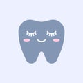ÃÂ¡ute smiling tooth. Tooth icon. Vector illustration.
