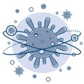 Bacterium ÃÂoronavirus vector illustration. COVID-19 icon. Stop COVID-19.