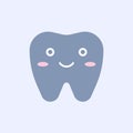 ÃÂ¡ute smiling tooth. Tooth icon. Vector illustration.