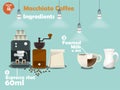 Macchiato coffee recipes Royalty Free Stock Photo