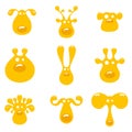 Abstract animal head icons with splash concept Royalty Free Stock Photo