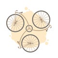 Vector retro vintage bicycle illustration