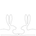 Bunny love background, vector