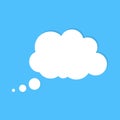 Speech or think bubble, empty communication cloud. Vector design element. vector illustration. EPS 10 Royalty Free Stock Photo